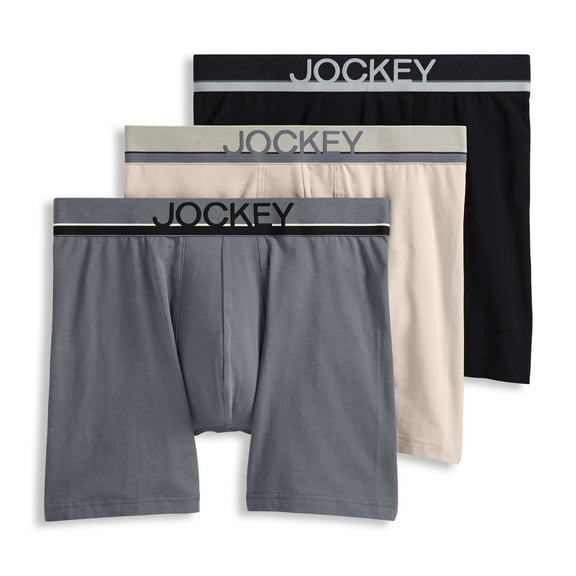 Jockey Men's True Style 6" Boxer Brief - 3 Pack
