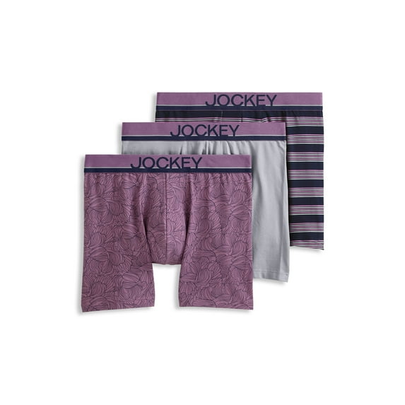 Jockey Men's True Style 6" Boxer Brief - 3 Pack
