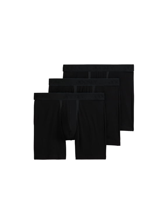 Men's Chafe Proof Pouch Cotton Stretch 6" Boxer Brief - 3 Pack