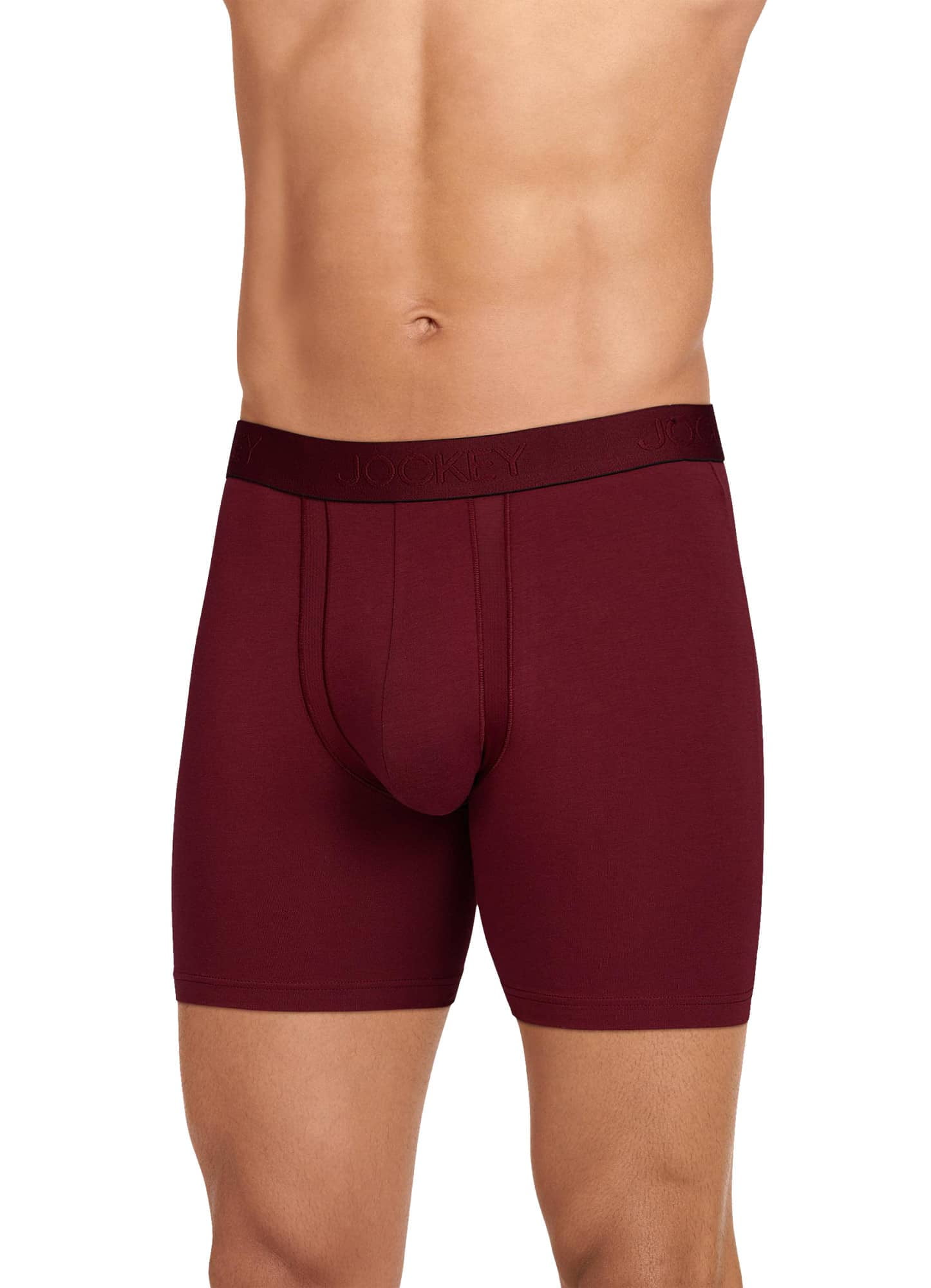 Jockey Men's Chafe Proof Pouch Cotton Stretch 6" Boxer Brief