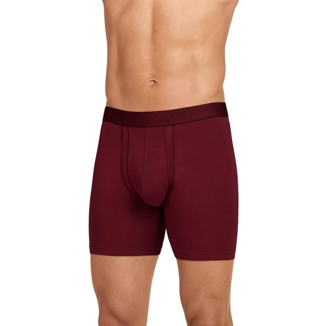 Jockey Men's Chafe Proof Pouch Cotton Stretch 6" Boxer Brief