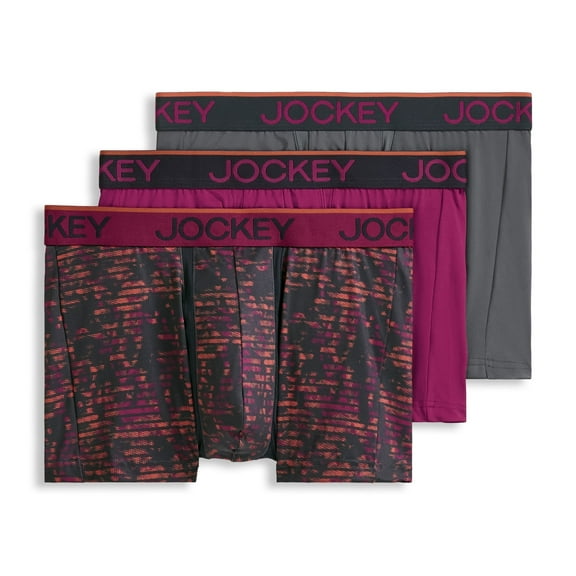Jockey Men's Chafe Proof Pouch Microfiber 3" Trunk - 3 Pack