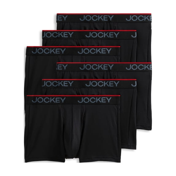 Jockey Men's Chafe Proof Pouch Microfiber 3" Trunk - 6 Pack