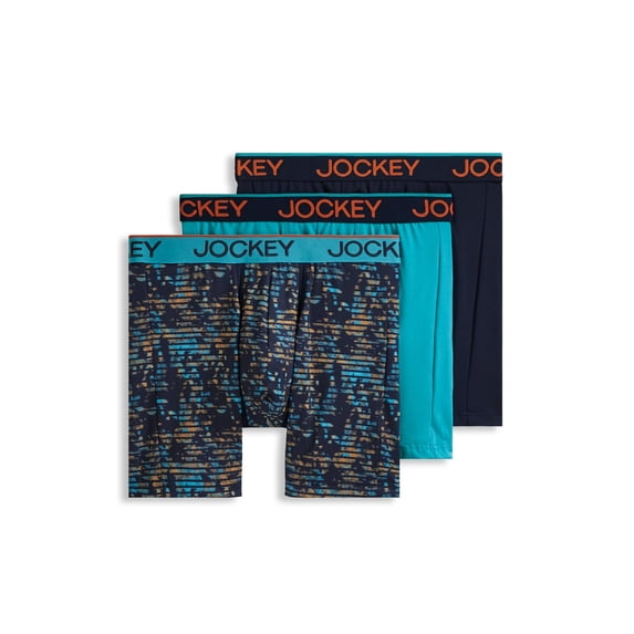 Jockey Men's Chafe Proof Pouch Microfiber 6" Boxer Brief - 3 Pack