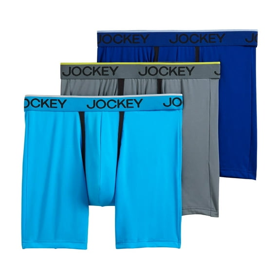 Jockey Men's Chafe Proof Pouch Microfiber 6" Boxer Brief - 3 Pack