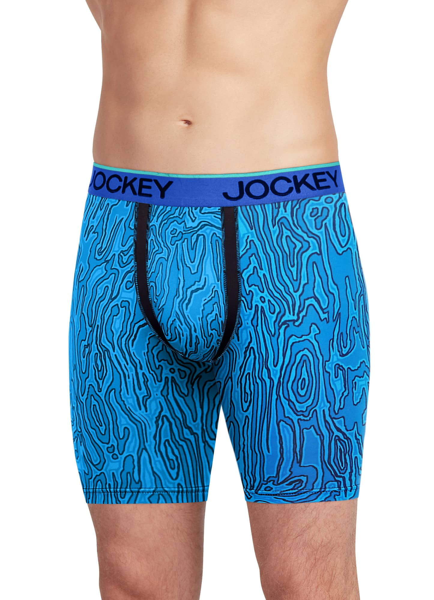 Jockey Men's Underwear Chafe Proof Pouch Microfiber 3 Trunk, Black, L
