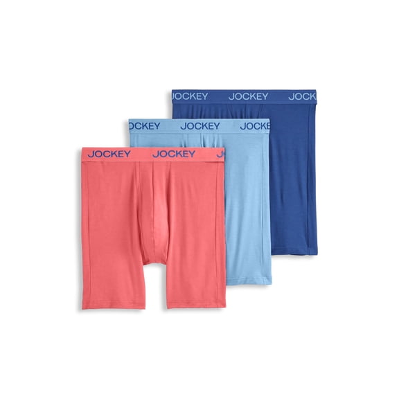 Jockey Men's Chafe Proof Pouch Ultra Soft Modal 6" Boxer Brief - 3 Pack
