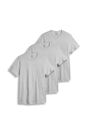 Men's 100% Cotton Classic Crew Neck Undershirt - 3 Pack