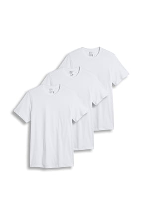 Men's 100% Cotton Classic Crew Neck Undershirt - 3 Pack