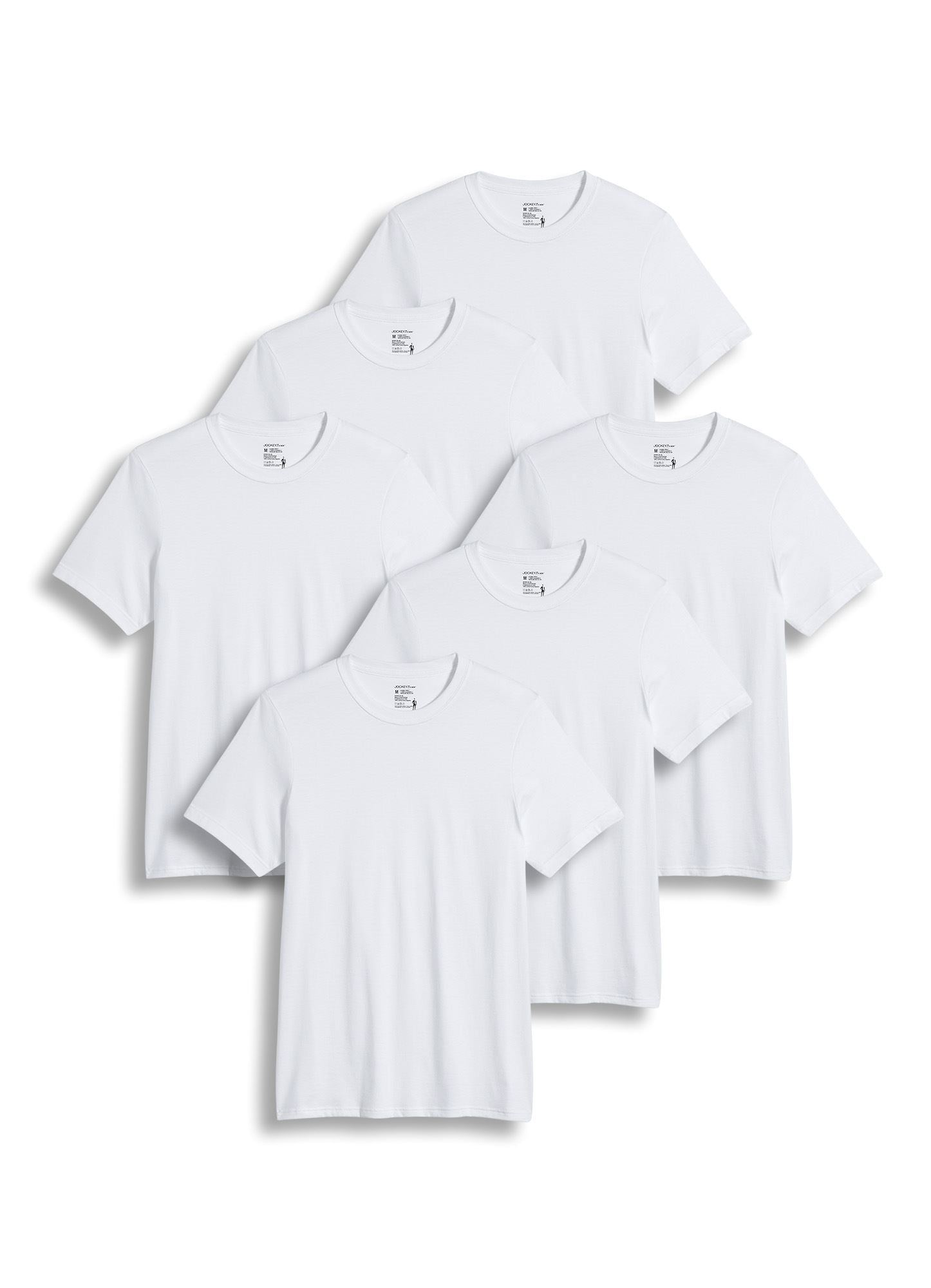 Jockey Men's Classic Crew Neck T-Shirt - 6 Pack - Walmart.com