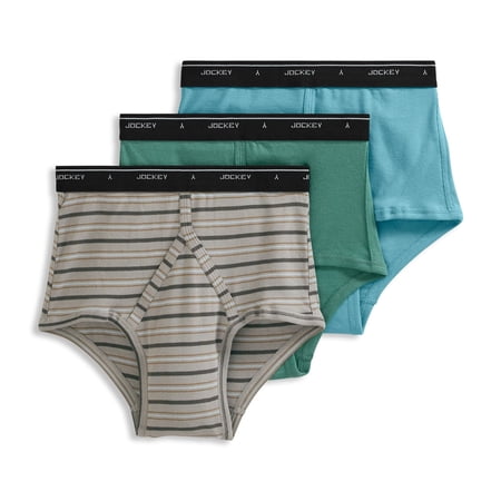 Jockey Men's 100% Cotton Classic Full Rise Brief - 3 Pack