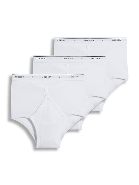 Men's 100% Cotton Classic Full Rise Brief - 3 Pack
