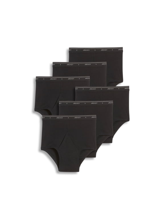 Men's 100% Cotton Classic Full Rise Brief - 6 Pack