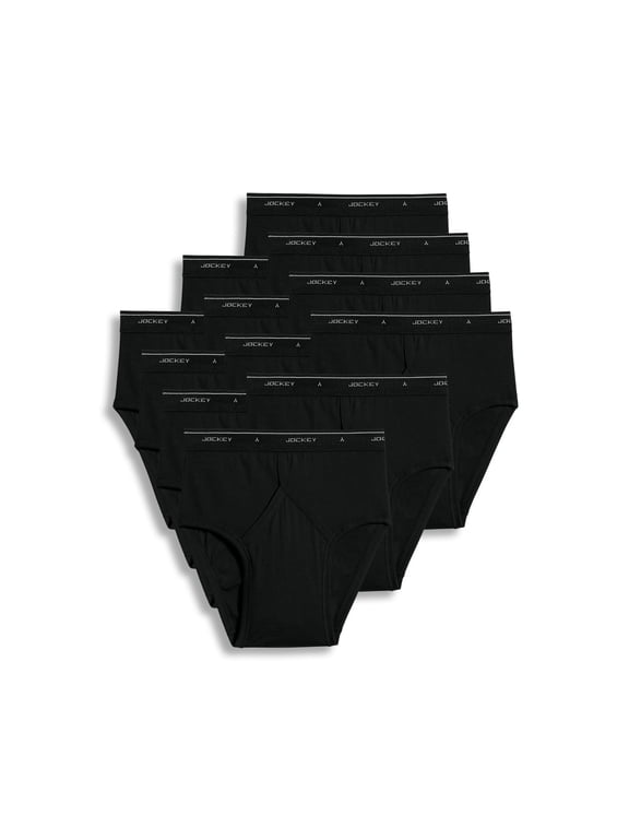 Men's 100% Cotton Classic Low Rise Brief - 12 Pack
