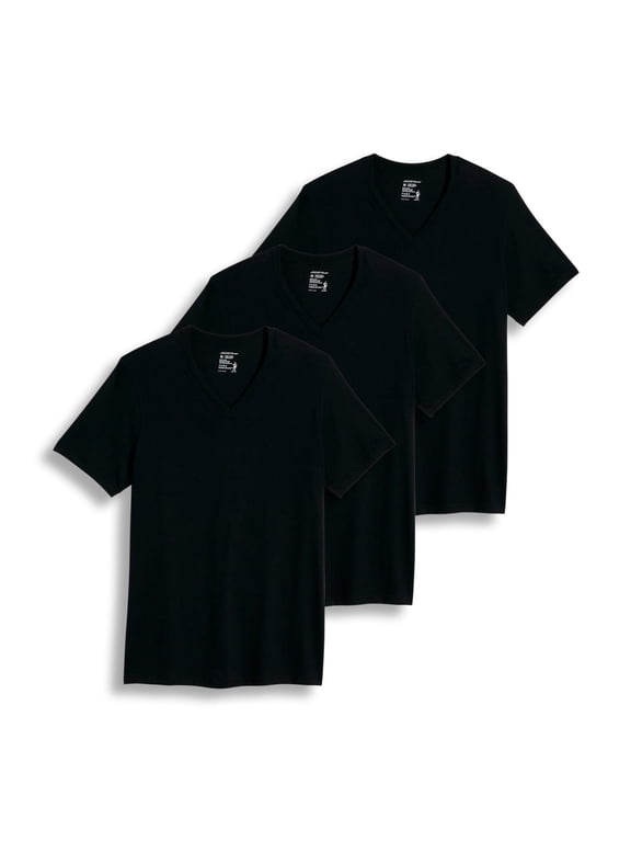 Men's 100% Cotton Classic V-Neck Undershirt - 3 Pack