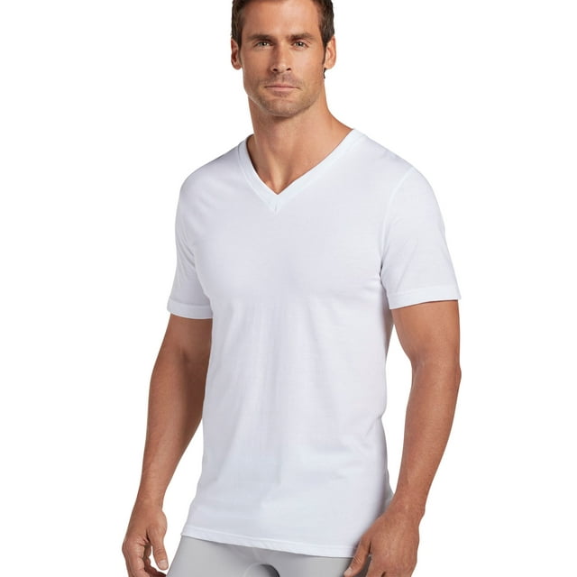 Jockey Men's Classic V-Neck T-Shirts, Comfortable Daily Wear, 6 Pack ...