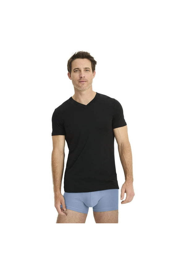 Men's Cool Cotton Stretch V-Neck Undershirt