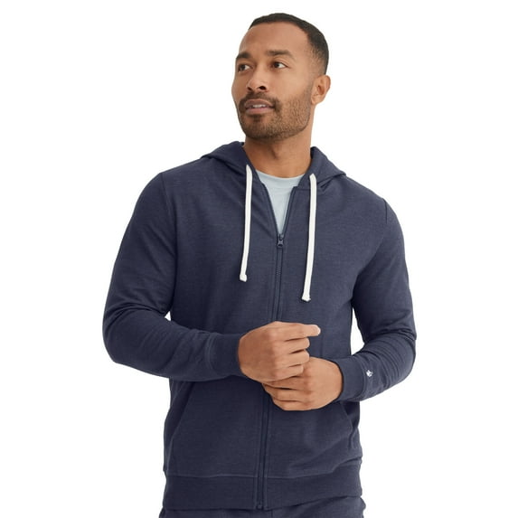 Jockey Men's Lightweight Cotton Blend Fleece Full Zip Hoodie