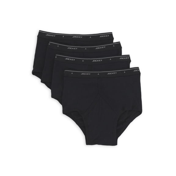 Men's Jockey® 4-pack Classic Knit Full-Rise Briefs Color: Black Size: 42