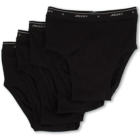 Men's Jockey® 4-pack Classic Low-Rise Briefs Color: Black Size: 34