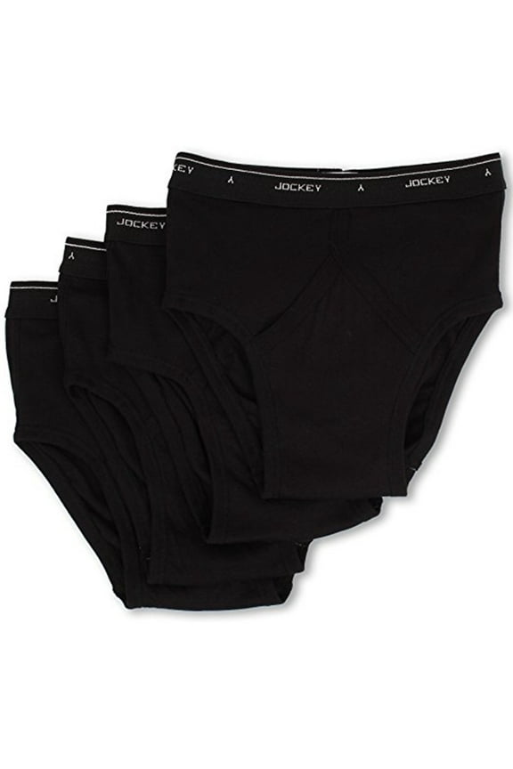Men's Jockey 4-pack Classic Low-Rise Briefs Color: Black Size: 36