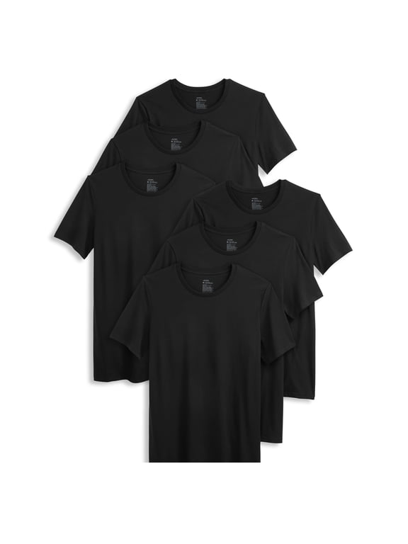 Men's Cotton Stretch Crew Neck Undershirt - 6 Pack