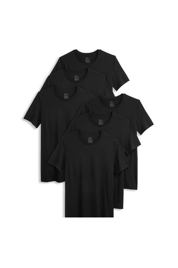 Men's Cotton Stretch Crew Neck Undershirt - 6 Pack
