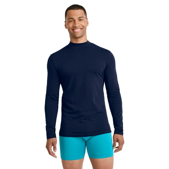 Jockey Men's Cotton Stretch Long Sleeve Mock Neck Tee