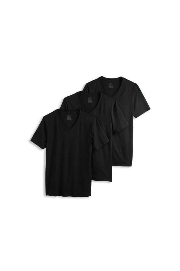 Men's Cotton Stretch V-Neck Undershirt - 3 Pack
