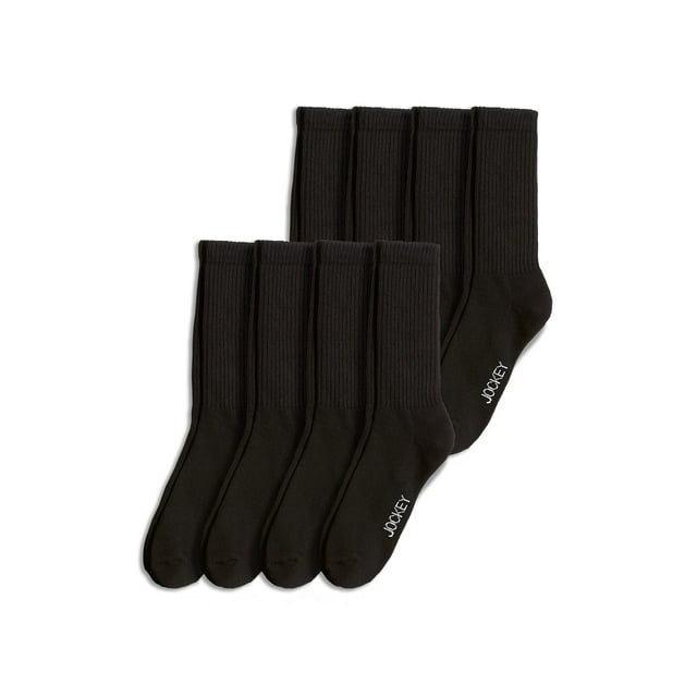 Jockey Men's Essentials Antimicrobial Crew Socks 8 Pack