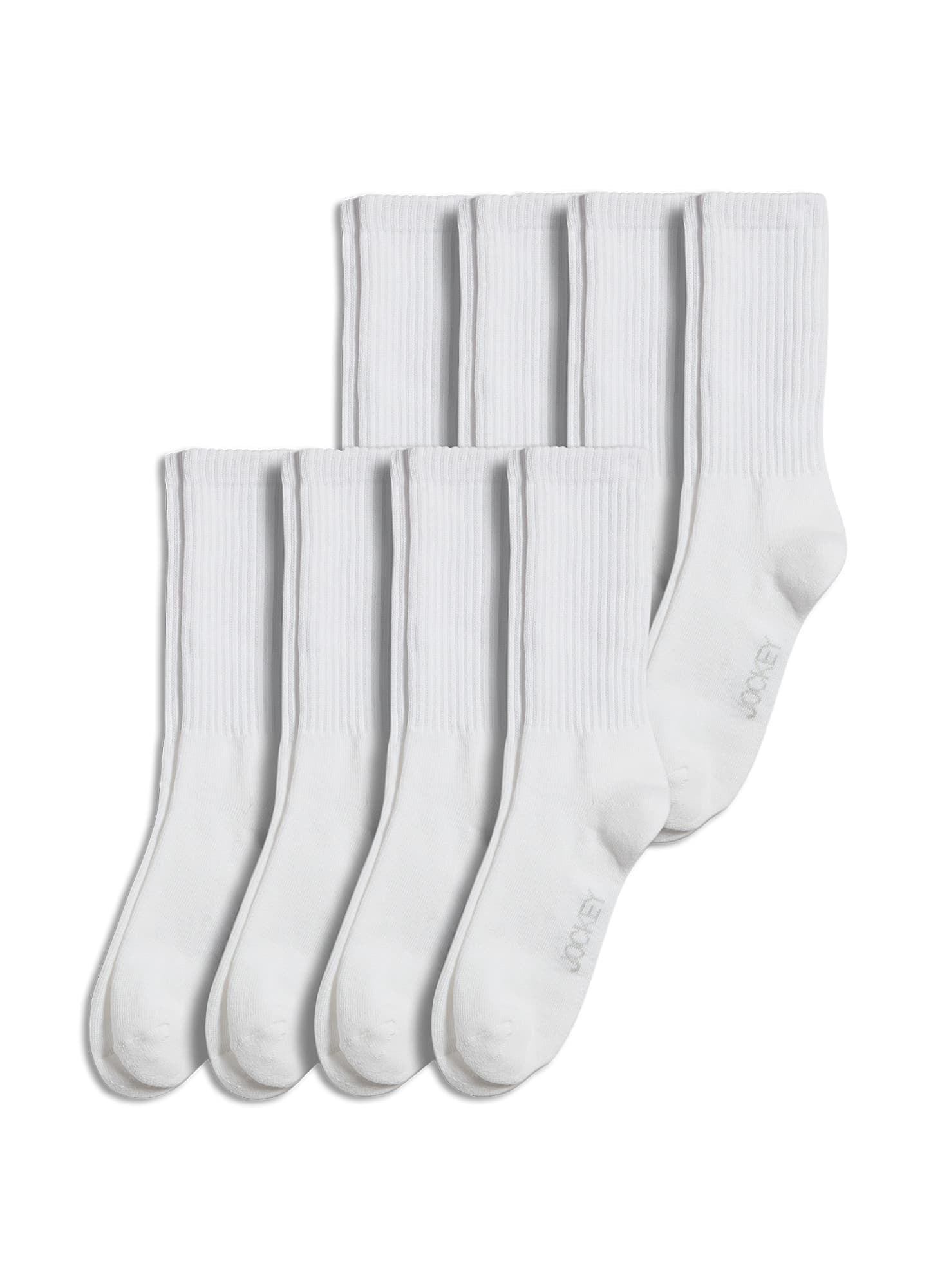 Jockey Men's Essentials Antimicrobial Crew Socks 8 Pack