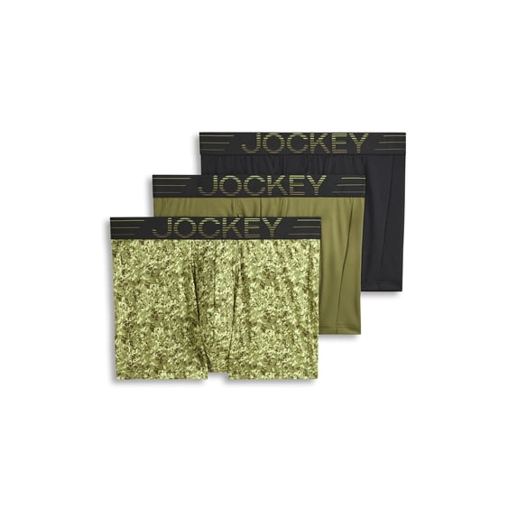 Jockey Men's EverActive Zero Chafe 4" Microfiber Trunk - 3 Pack