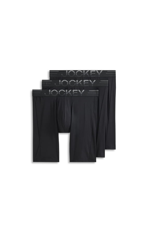Men's EverActive Zero Chafe 9" Microfiber Long Leg Boxer Brief - 3 Pack