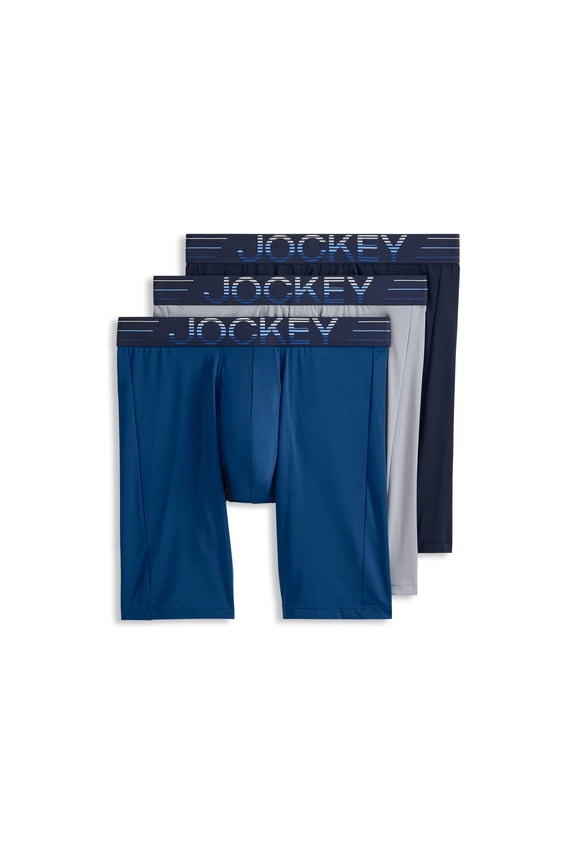 Men's EverActive Zero Chafe 9" Microfiber Long Leg Boxer Brief - 3 Pack