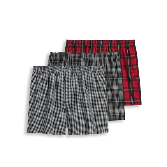 Jockey Men's Full-Cut Blended Boxers - 3 Pack, Bruce/RamseyFred, Large