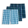 thumbnail image 1 of Men's Jockey® 3-Pack Classics Full Cut 5" Woven Boxer Color: Blue Assorted Size: 2XL, 1 of 4