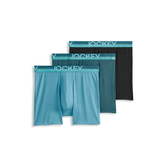 Jockey Men's Infinite Cool Microfiber Stretch 6" Boxer Brief - 3 Pack