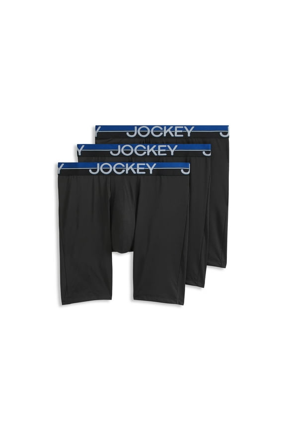 Men's Infinite Cool Microfiber Stretch 8" Long Leg Boxer Brief - 3 Pack