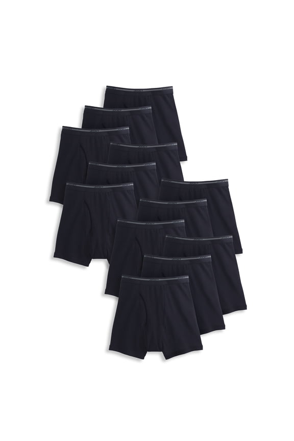 Men's 100% Cotton Lightweight Classic 5" Boxer Brief - 12 Pack