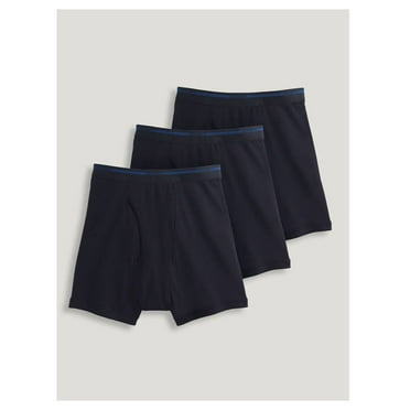 Jockey Men's Lightweight Classic Boxer Brief 3-Pack, Black, 2XLarge