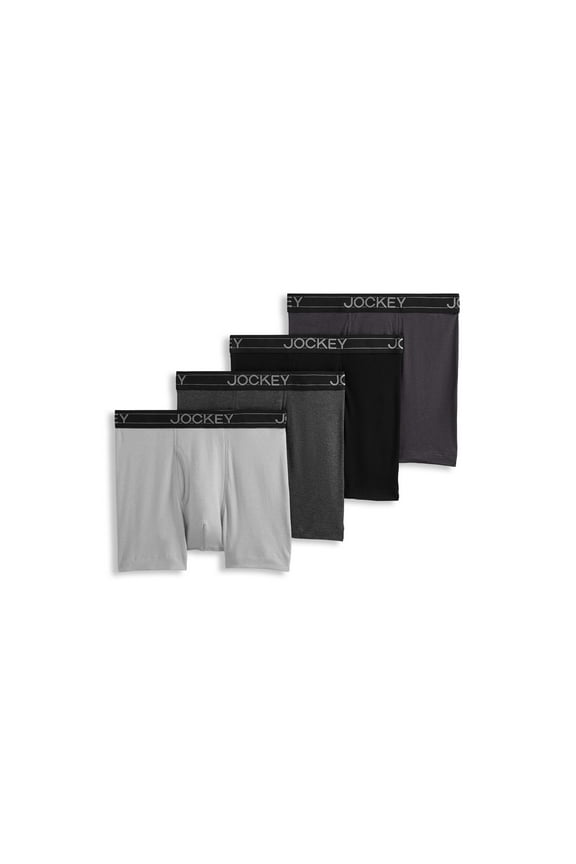Men's Lightweight Cotton Blend 5" Boxer Brief - 4 Pack