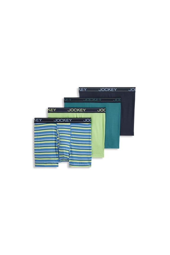 Men's Lightweight Cotton Blend 5" Boxer Brief - 4 Pack