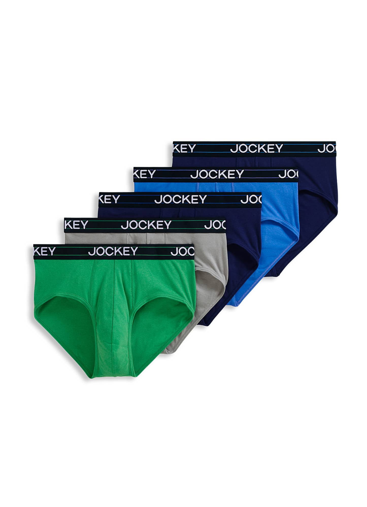 Jockey Men's Lightweight Cotton Blend Brief 5 Pack