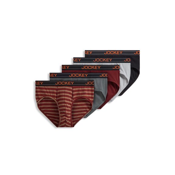 Jockey Men's Lightweight Cotton Blend Brief - 5 Pack