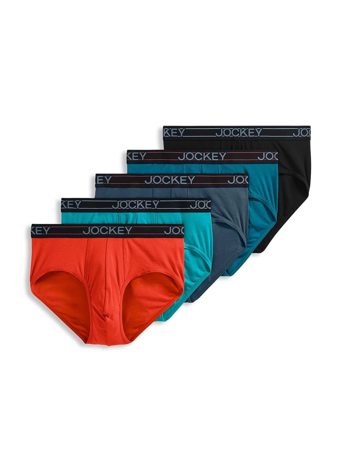 Jockey Men's Lightweight Cotton Blend Brief 5 Pack