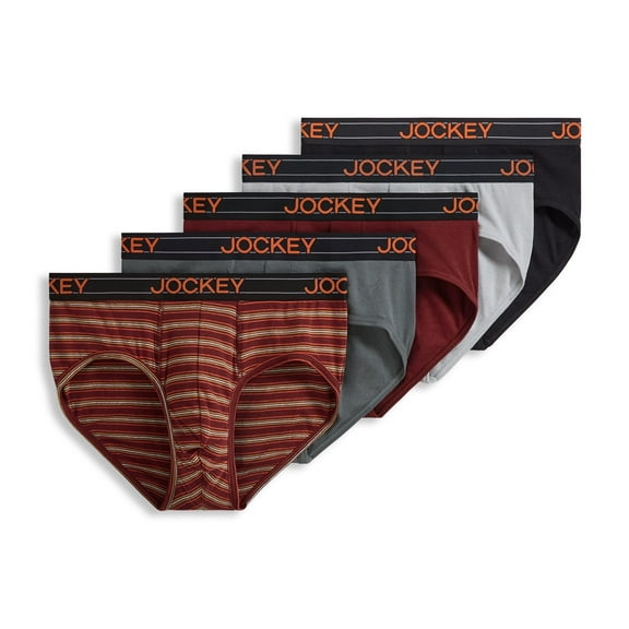 Jockey Men's Lightweight Cotton Blend Brief - 5 Pack