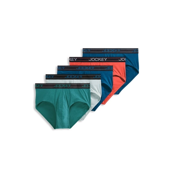 Jockey Mens Lightweight Cotton Blend Brief - 5 Pack