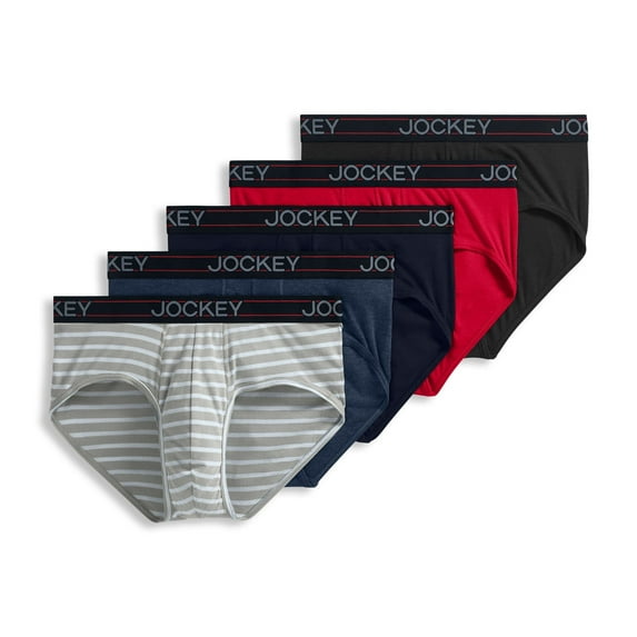 Jockey Men's Lightweight Cotton Blend Brief - 5 Pack