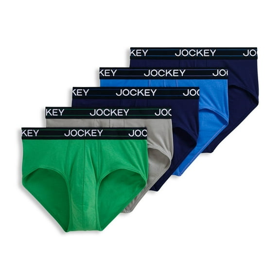 Jockey Men's Lightweight Cotton Blend Brief - 5 Pack