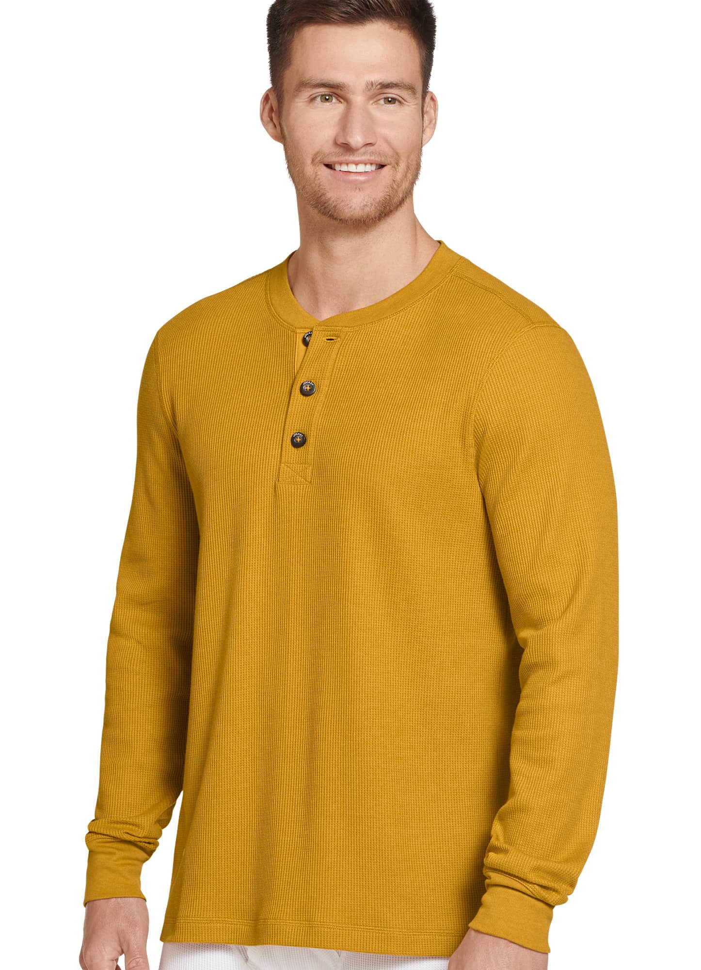 Jockey Men's Long Sleeve Waffle Henley
